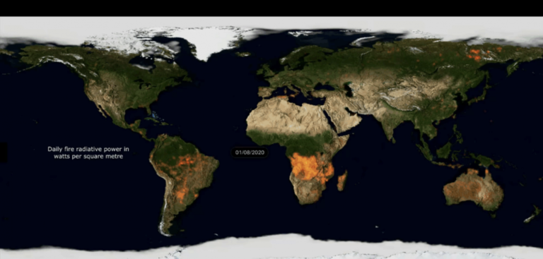 CAMS research reveals global fire emissions are decreasing despite extreme hotspots