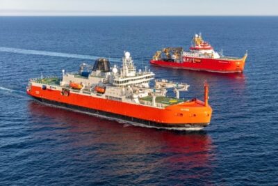 UK and Australian new polar research ships rendezvous on sea trials