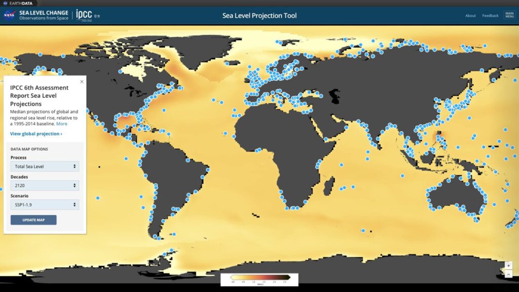 Sea level projection tool