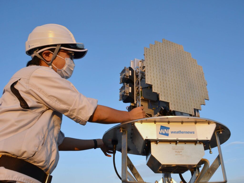 Weathernews tests latest high-speed meteorological radar technology