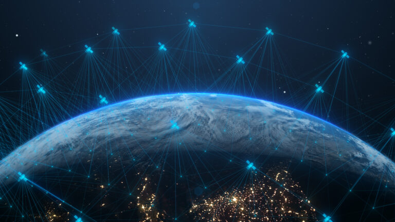WMO launches WIS 2.0 to transform Earth system data sharing Global Nanosatellite or nanosat, satellite communication technology systems for a connected telecommunication digital world - Conceptual 3D Illustration Render