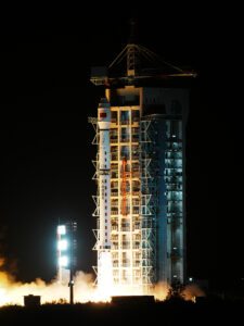 The Fenyun-3H meteorological satellite takes off from its launchpad