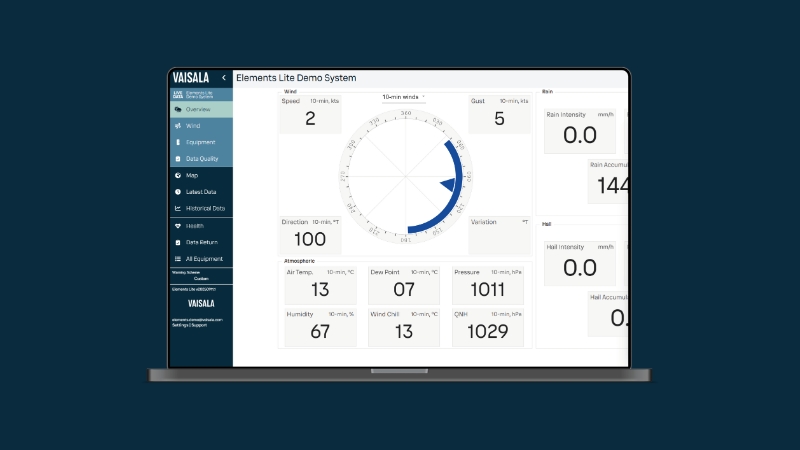 Vaisala unveils Elements Lite software for real-time, customizable weather insights.