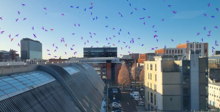 New modeling tool could reduce collision risk for Earth-observation satellites Augmented reality visualisation of satellites in the sky