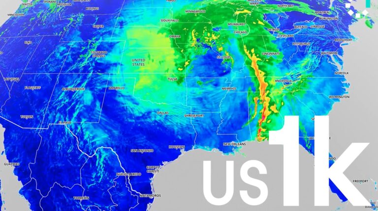 NASA tests high-resolution weather model for launch operations Colour-coded map showing how NASA has been testing the US1k high-resolution weather model for launch operations at Wallops.
