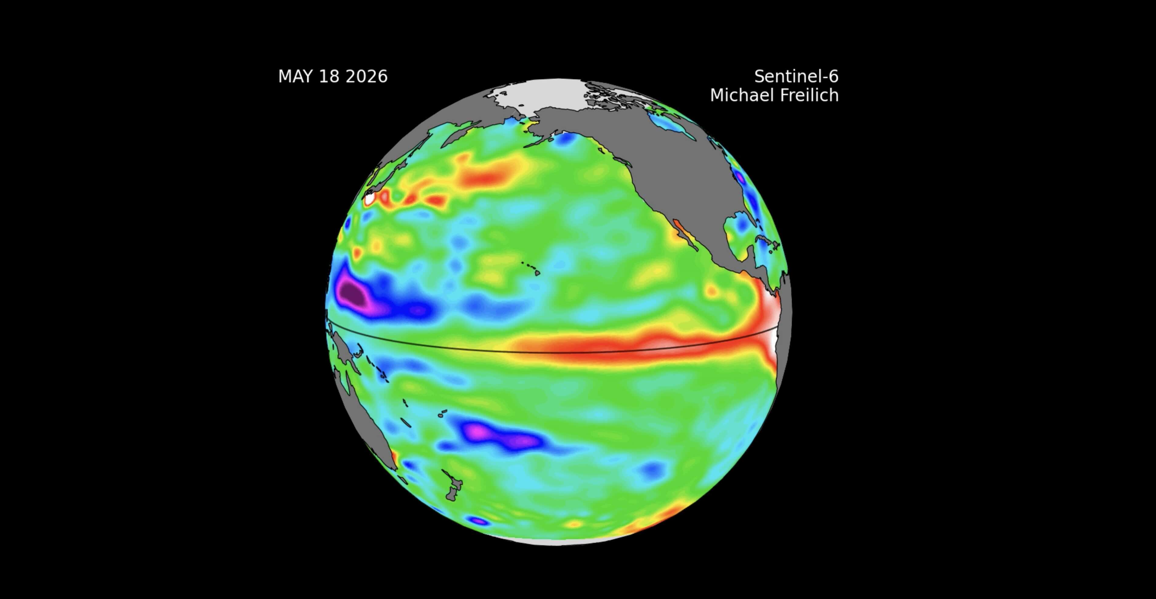 VIDEO: Sentinel-6 satellite detects El Niño precursor in Pacific