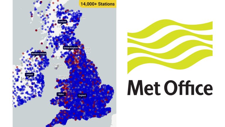 Synoptic Data awarded UK Met Office contract for weather data services A map of the UK next to the Met Office logo.