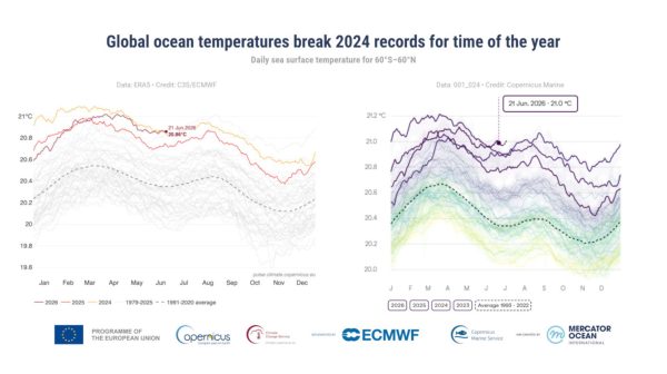 Highest June sea surface temperatures recorded as El Niño develops ...